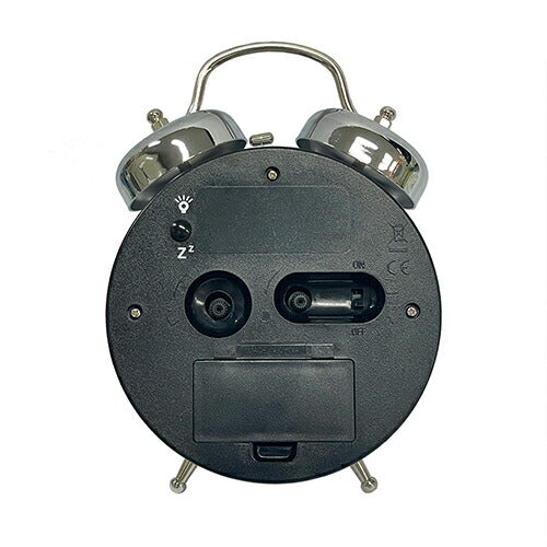 目覚まし時計 連続秒針 シルバー 保土ヶ谷電子販売 HT-A037W-SV