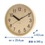 インテリア掛時計 連続秒針 ナチュラル色 保土ヶ谷電子販売 HIC-006W-N