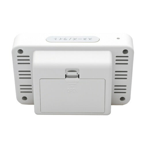 電波デジタル時計 ホワイト 素材：ABS/ガラス 保土ヶ谷電子販売 HT-039RC