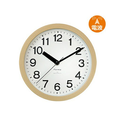 インテリア掛時計 ステップ秒針 ナチュラル色 保土ヶ谷電子販売 HIC-007RC-N