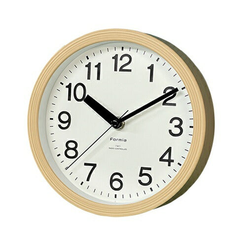 インテリア掛時計 ステップ秒針 ナチュラル色 保土ヶ谷電子販売 HIC-007RC-N
