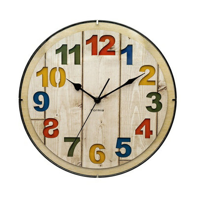 インテリア掛時計 連続秒針 ナチュラル色 保土ヶ谷電子販売 HIC-010W-N