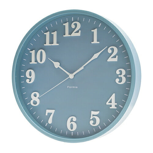 インテリア掛時計 連続秒針 ブルー 保土ヶ谷電子販売 HIC-012W-BU