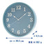 インテリア掛時計 連続秒針 ブルー 保土ヶ谷電子販売 HIC-012W-BU