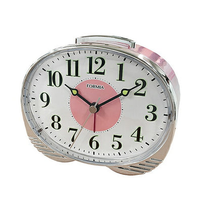 目覚まし時計 連続秒針 ピンク 保土ヶ谷電子販売 HT-A045W-PK