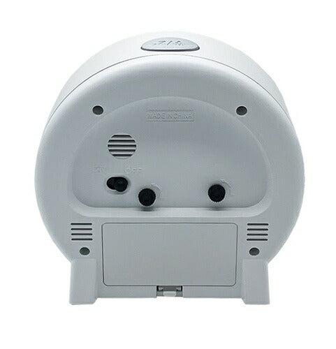 目覚まし時計 連続秒針 ホワイト 保土ヶ谷電子販売 HT-A049W-WH