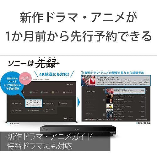 ソニー 6TB 3チューナー 4K ブルーレイレコーダー BDZ-FBT6100 BDZ-FBT6100/BDZ-FBT4100/BDZ-FBT2100 | ブルーレイディスク