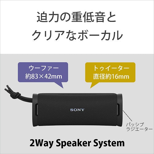 ソニー SONY Bluetooth ワイヤレス ポータブル スピーカー ULT POWER SOUND 防水 防じん 防錆 重低音 SRS-ULT10