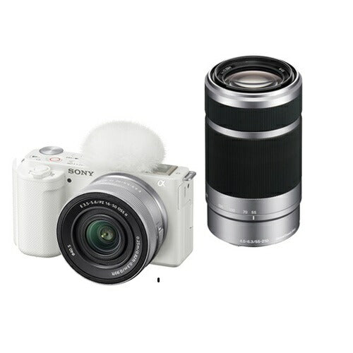 ミラーレス 一眼 カメラ ダブルズームレンズキット VLOGCAM ホワイト ソニー ZV-E10X W