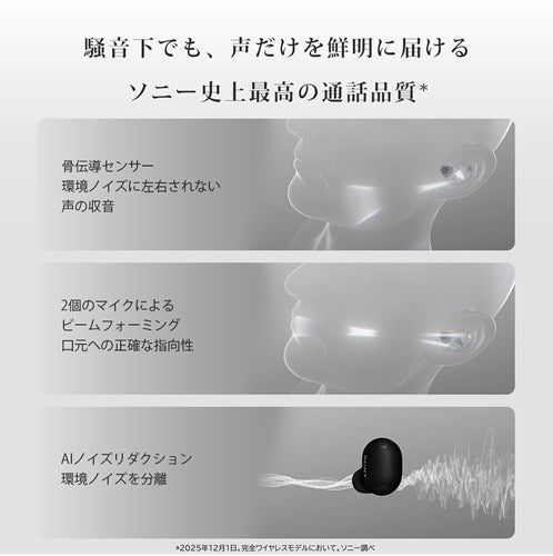 ソニー SONY 完全ワイヤレスイヤホン WF-1000XM6 BZ ブラック