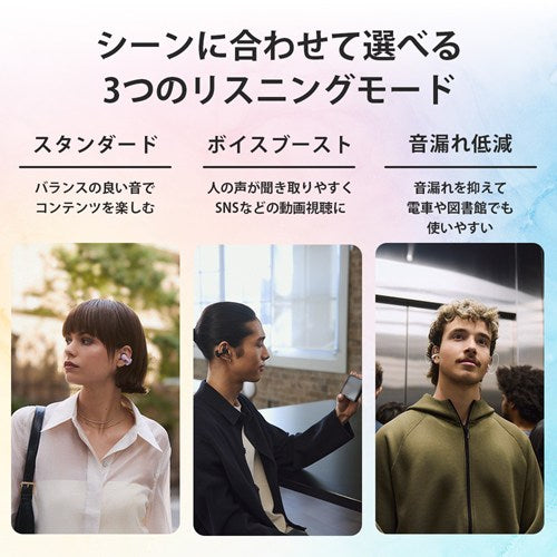 SONY ソニー ワイヤレス イヤホン イヤーカフ WF-LC900 GZ グリーン