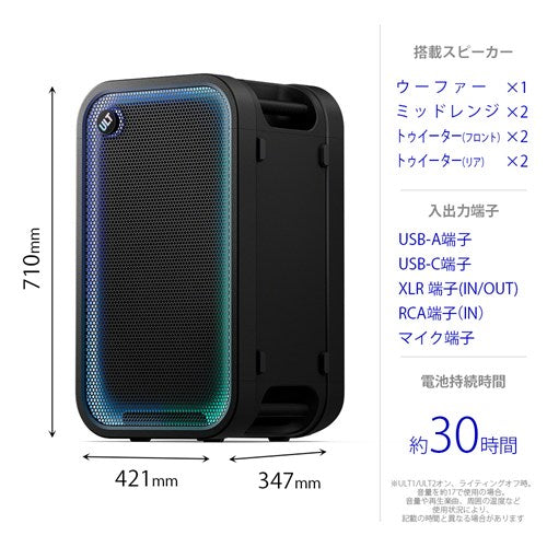 SONY ソニー ワイヤレスポータブルスピーカー SRS-ULT700 ULT TOWER 7 重低音 Bluetooth