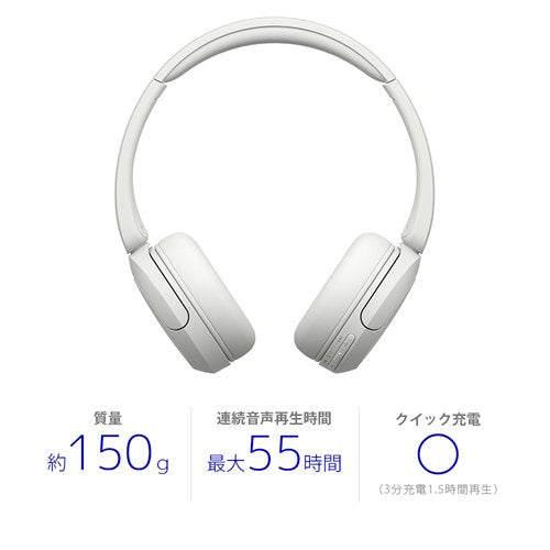 SONY ソニー ワイヤレスヘッドホン WH-CH530 WZ ホワイト Bluetooth