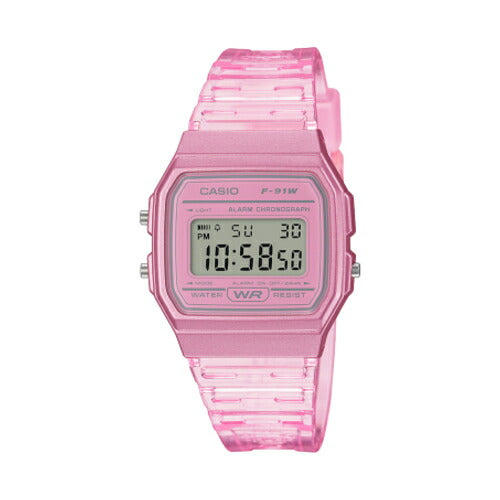 デジタル腕時計 CASIO Collection POP 生活防水 カジュアルデザイン ピンク カシオ F-91WS-4JH