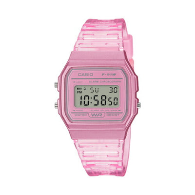デジタル腕時計 CASIO Collection POP 生活防水 カジュアルデザイン ピンク カシオ F-91WS-4JH