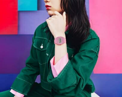 デジタル腕時計 CASIO Collection POP 生活防水 カジュアルデザイン ピンク カシオ F-91WS-4JH