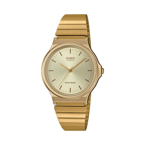 アナログ腕時計 CASIO Collection STANDARD シンプルデザイン 生活防水 ゴールド カシオ MQ-24G-9EJH