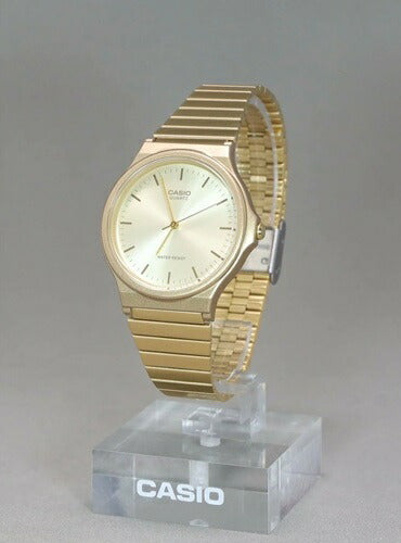 アナログ腕時計 CASIO Collection STANDARD シンプルデザイン 生活防水 ゴールド カシオ MQ-24G-9EJH