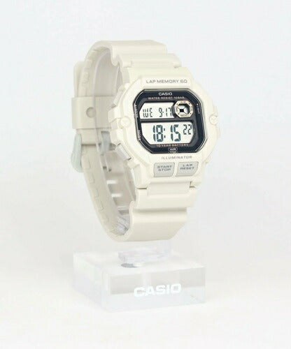 デジタル腕時計 CASIO Collection SPORTS ランナー向けウオッチ 10気圧防水 メンズ ホワイト系 カシオ WS-1400H-8AJF