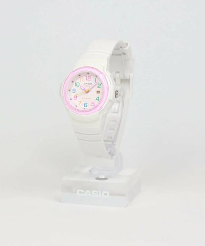 アナログ腕時計 CASIO Collection POP 10気圧防水 レディース ホワイト×ピンク カシオ LX-800H-7A1JF