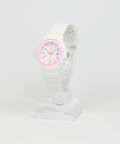 アナログ腕時計 CASIO Collection POP 10気圧防水 レディース ホワイト×ピンク カシオ LX-800H-7A1JF