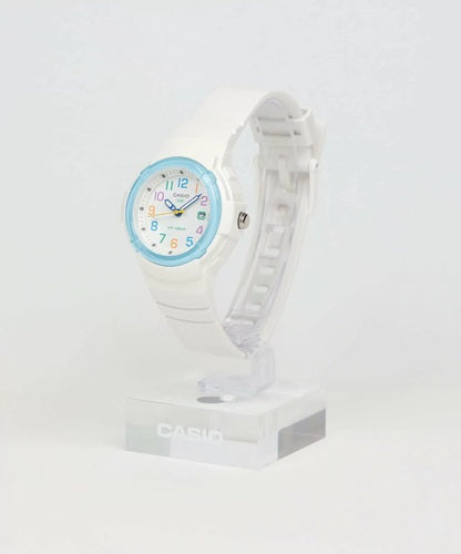 アナログ腕時計 CASIO Collection POP 10気圧防水 レディース ホワイト×ブルー カシオ LX-800H-7A2JF