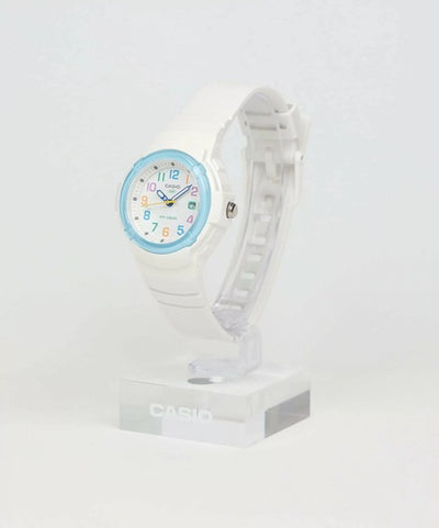 アナログ腕時計 CASIO Collection POP 10気圧防水 レディース ホワイト×ブルー カシオ LX-800H-7A2JF