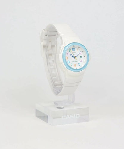 アナログ腕時計 CASIO Collection POP 10気圧防水 レディース ホワイト×ブルー カシオ LX-800H-7A2JF