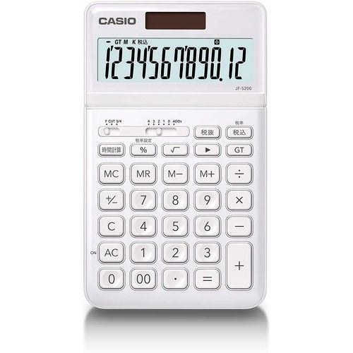 スタイリッシュ電卓 ホワイト CASIO JF-S200-WE