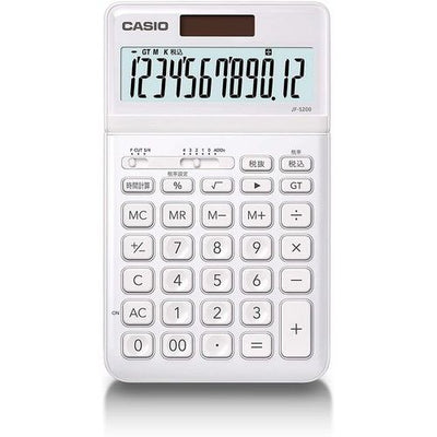 スタイリッシュ電卓 ホワイト CASIO JF-S200-WE