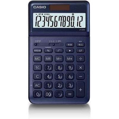 スタイリッシュ電卓 ネイビー CASIO JF-S200-NY