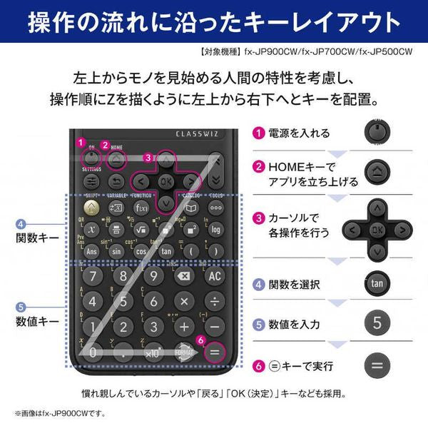 スタンダード関数電卓 10桁微分積分・統計計算 関数/機能数500以上 カシオ FX-JP500CW-N