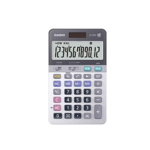 CASIO カシオ 本格実務電卓 12桁 JS-12TD-SR-N シルバー