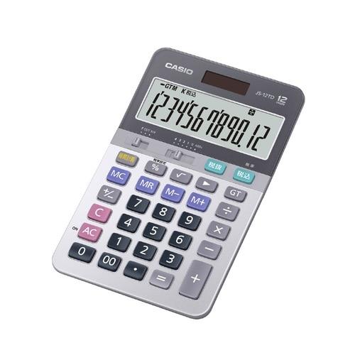 CASIO カシオ 本格実務電卓 12桁 JS-12TD-SR-N シルバー
