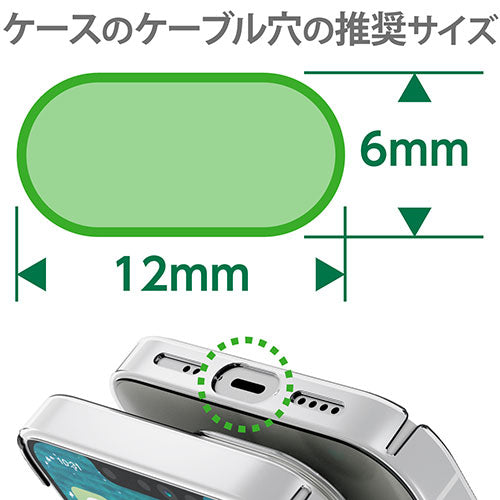 エレコム スマホ汎用外付けストラップホール/ハンドストラップ付き P-STHHANCR