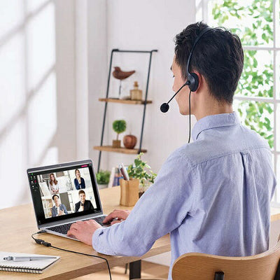 Type-C変換付き両耳オーバーヘッドセット エレコム HS-HP22UCBK