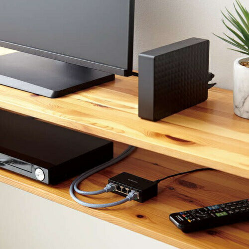 スイッチングハブ LANハブ エレコム EHC-G05MA-B Giga対応 5ポート 金属筐体 ACアダプター