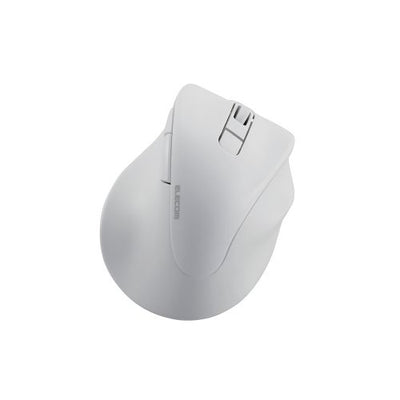 Bluetooth 静音 ワイヤレスマウス 5ボタン 右手専用 抗菌 Mサイズ（ホワイト） エレコム M-XGM30BBSKWH