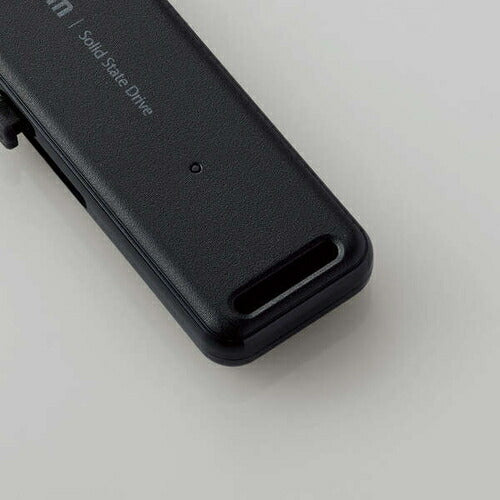 外付けSSD スティック型 ESD-EMBシリーズ 500GB USB 3.2（Gen 2）対応 スライド式 ノック式 耐衝撃 耐振動 USBメモリサイズ ブラック エレコム ESD-EMB0500GBK