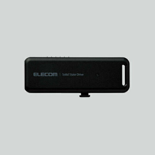外付けSSD スティック型 ESD-EMBシリーズ 500GB USB 3.2（Gen 2）対応 スライド式 ノック式 耐衝撃 耐振動 USBメモリサイズ ブラック エレコム ESD-EMB0500GBK