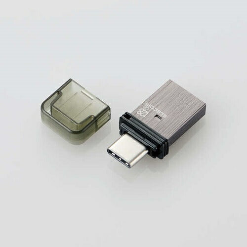キャップ式USB Type-C メモリ ブラック 128GB エレコム MF-CAU32128GBK