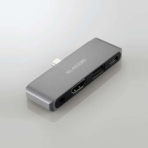 USB Type-C ドッキングステーション ハブ 4-in-1 PD 55W出力 USB-C×1/USB-A×1/HDMI×1/3.5mm4極ステレオミニ×1 シルバー エレコム DST-C25SV