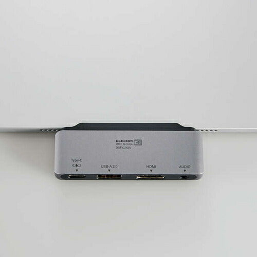 USB Type-C ドッキングステーション ハブ 4-in-1 PD 55W出力 USB-C×1/USB-A×1/HDMI×1/3.5mm4極ステレオミニ×1 シルバー エレコム DST-C25SV