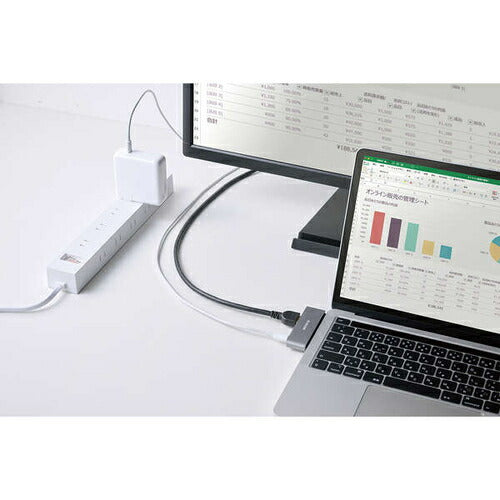 USB Type-C ドッキングステーション ハブ 4-in-1 PD 55W出力 USB-C×1/USB-A×1/HDMI×1/3.5mm4極ステレオミニ×1 シルバー エレコム DST-C25SV