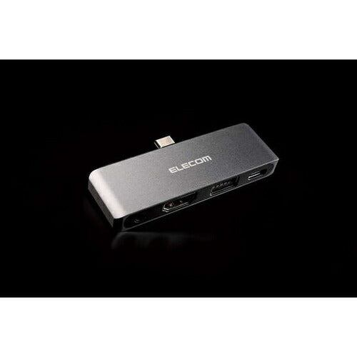 USB Type-C ドッキングステーション ハブ 4-in-1 PD 55W出力 USB-C×1/USB-A×1/HDMI×1/3.5mm4極ステレオミニ×1 シルバー エレコム DST-C25SV