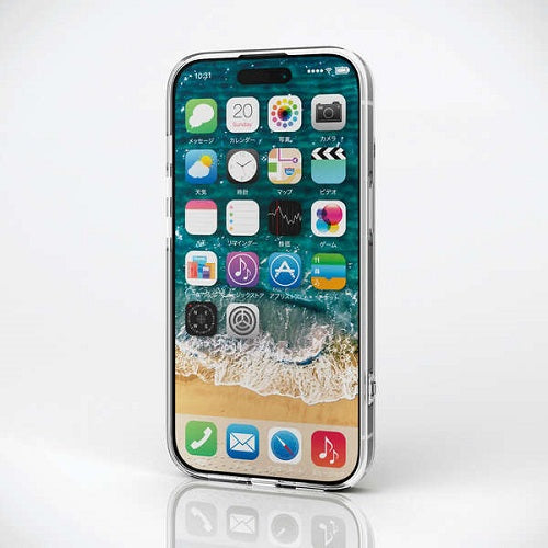 iPhone 15 ハイブリッドケース ガラス スタンダード エレコム PM-A23AHVCG1CR