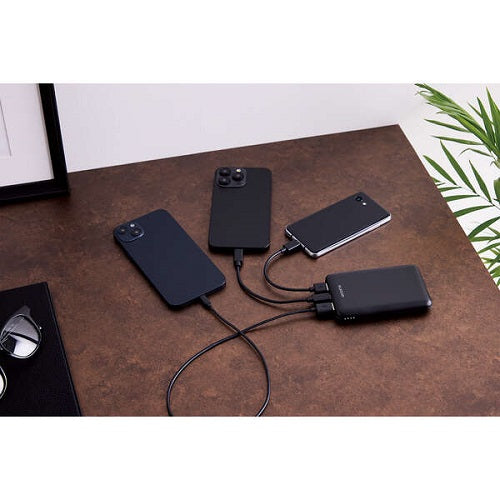 薄型コンパクトモバイルバッテリー(10000mAh/20W/C×1+A×2) ブラック エレコム DE-C44-10000BK