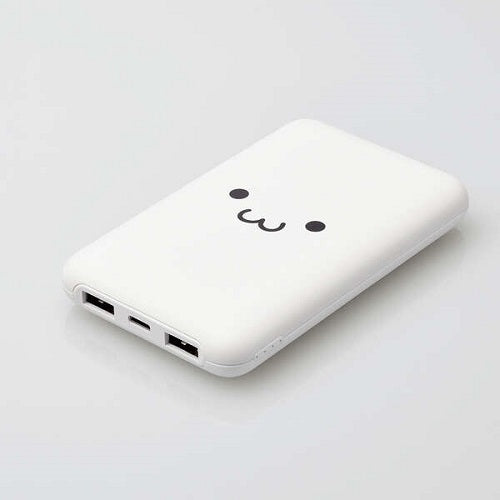 薄型コンパクトモバイルバッテリー(10000mAh/20W/C×1+A×2) しろちゃん(ホワイト×ブラック) エレコム DE-C44-10000WF