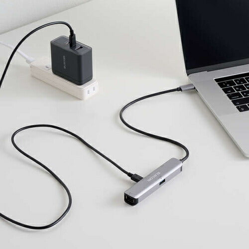 USB Type C ドッキングステーション ハブ 4-in-1 PD 92W出力 USB-C ×1 USB-A ×1 HDMI ×1 RJ45 ×1 【Windows 11 10 macOS iPadOS 等対応】 シルバー エレコム DST-C29SV