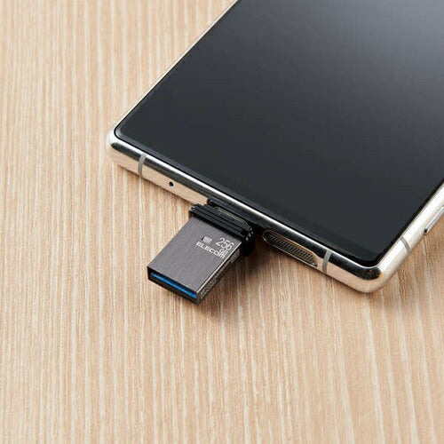 キャップ式USB Type-C メモリ ブラック 256GB エレコム MF-CAU32256GBK